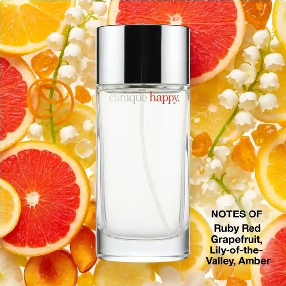 Clinique Happy Perfume with Silver and Orange Accents - Picture 2 of 2